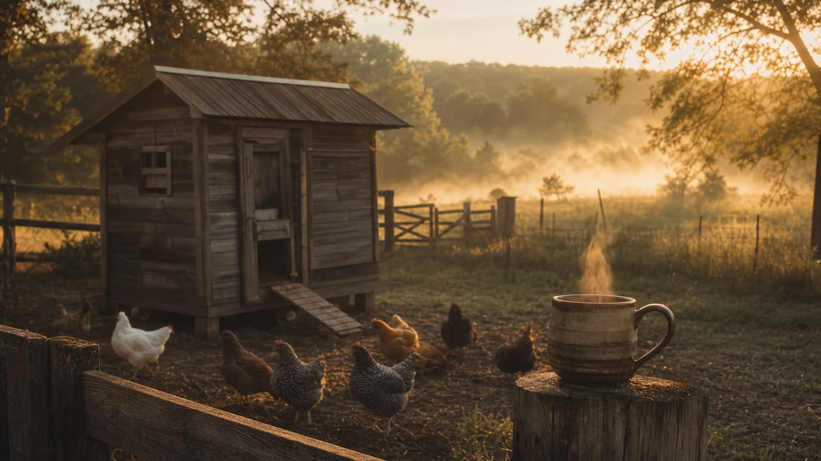 Chickens, Coffee, and the First Fifteen Minutes of Morning