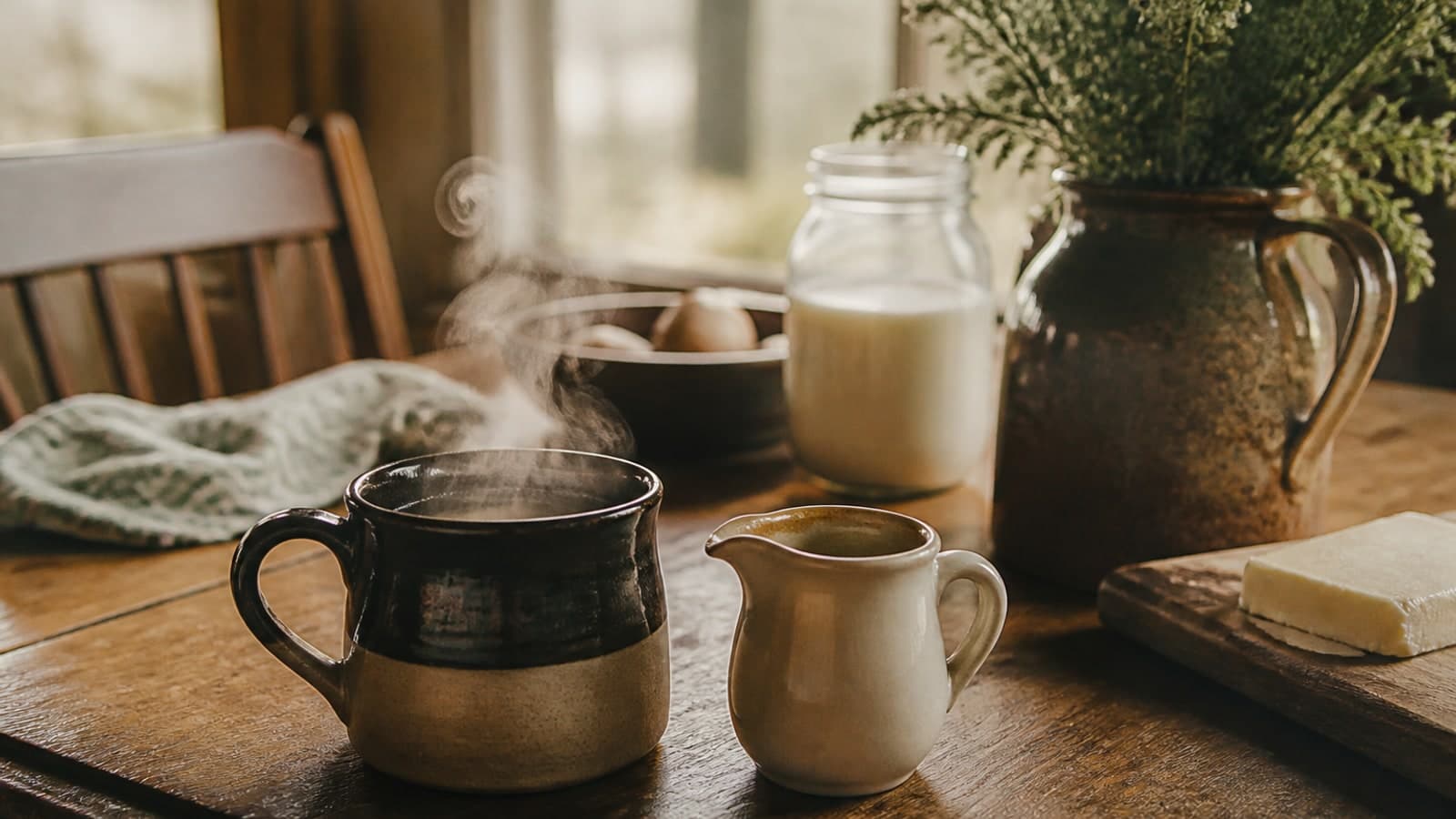 Coffee with Farm Cream: A Homestead Morning Tradition