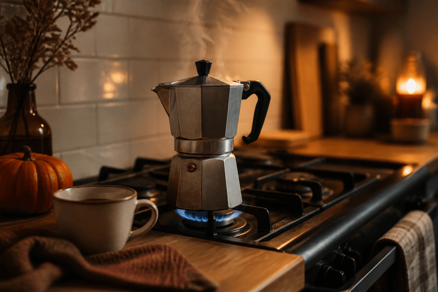 Moka Pot Coffee When Evenings Turn Cool